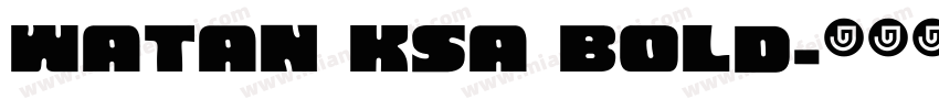 Watan KSa Bold字体转换